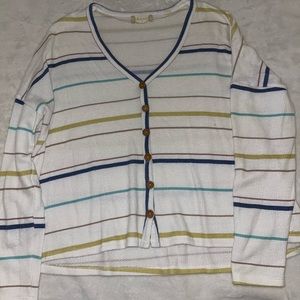 Stripped long sleeve top